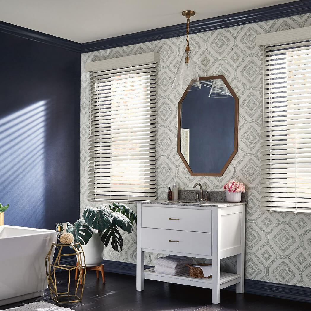 Graber faux wood blinds | Floor to Ceiling St Joseph
